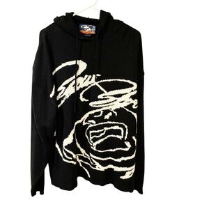 Raw Blue Rugged Wear Vintage Y2K Street Wear Black Mens XXL Pullover Hoodie